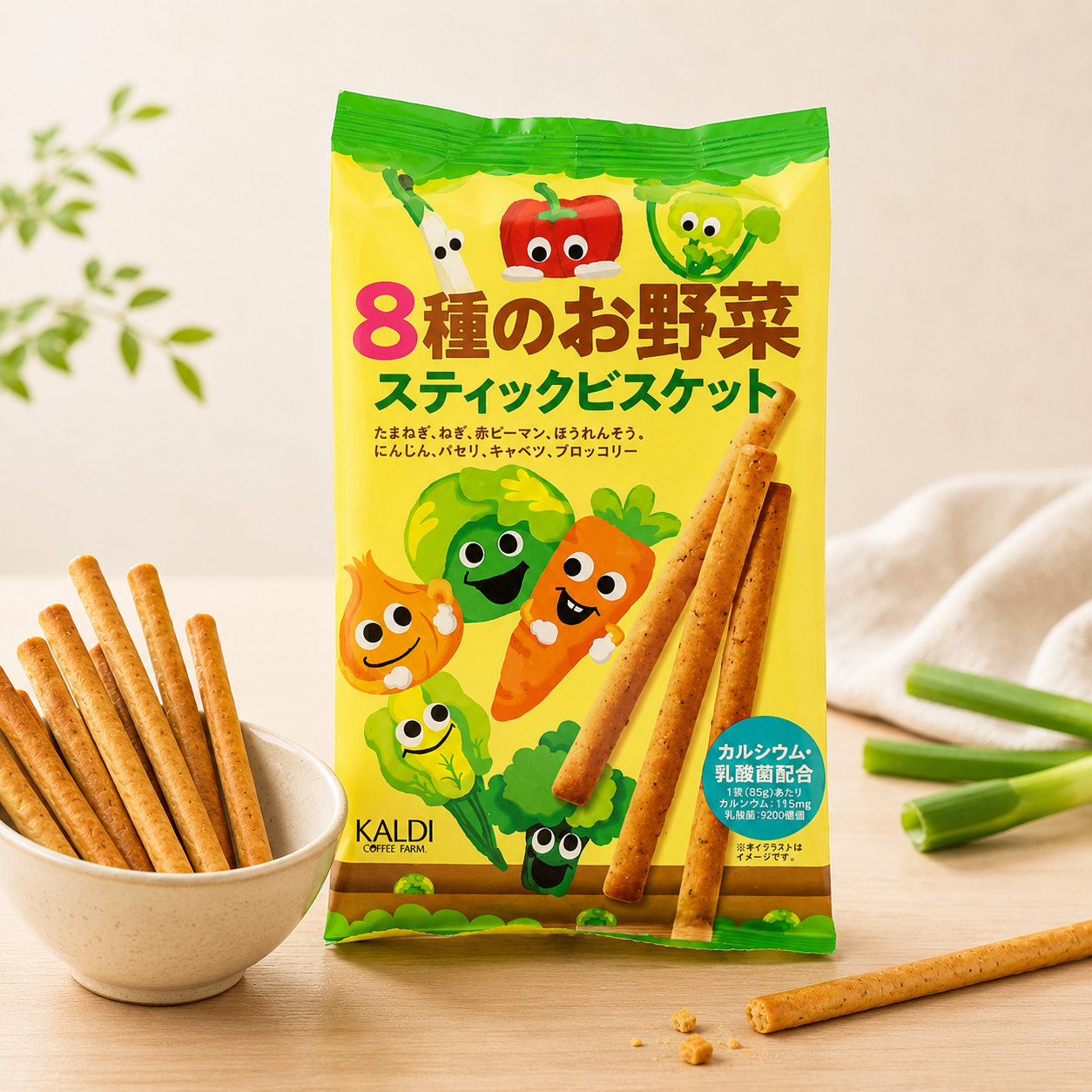 칼디 KALDI 8가지 야채 채소 스틱 비스킷 85g