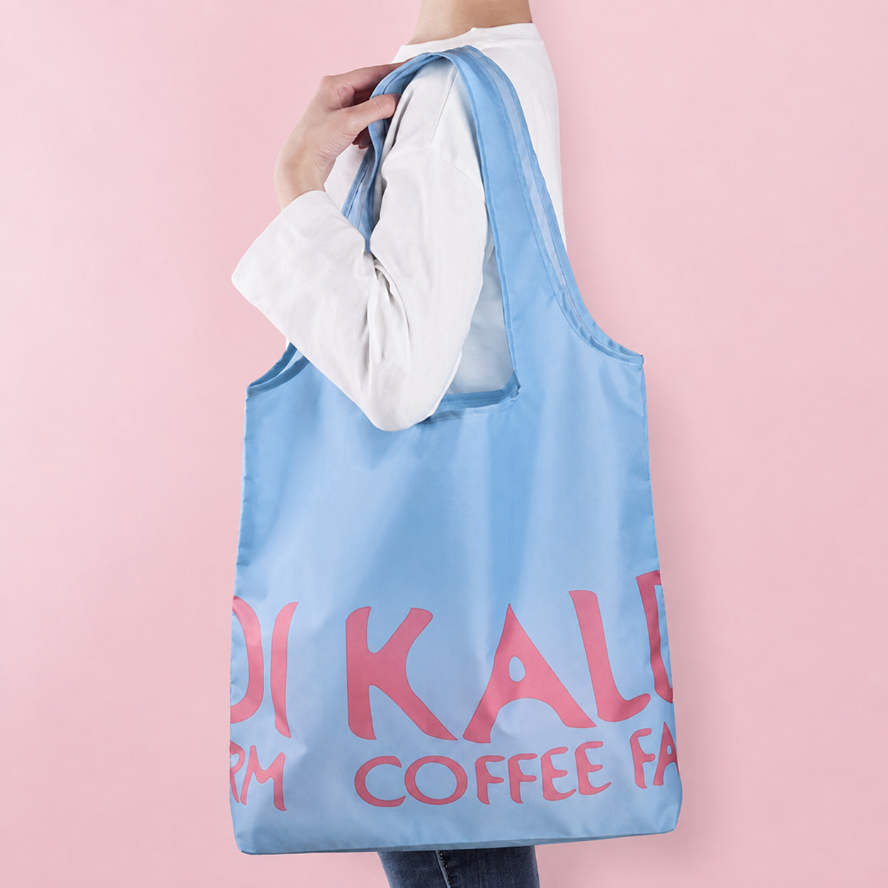 일본 칼디 KALDI 오리지널 에코백 컴팩트 장바구니 시어블루
