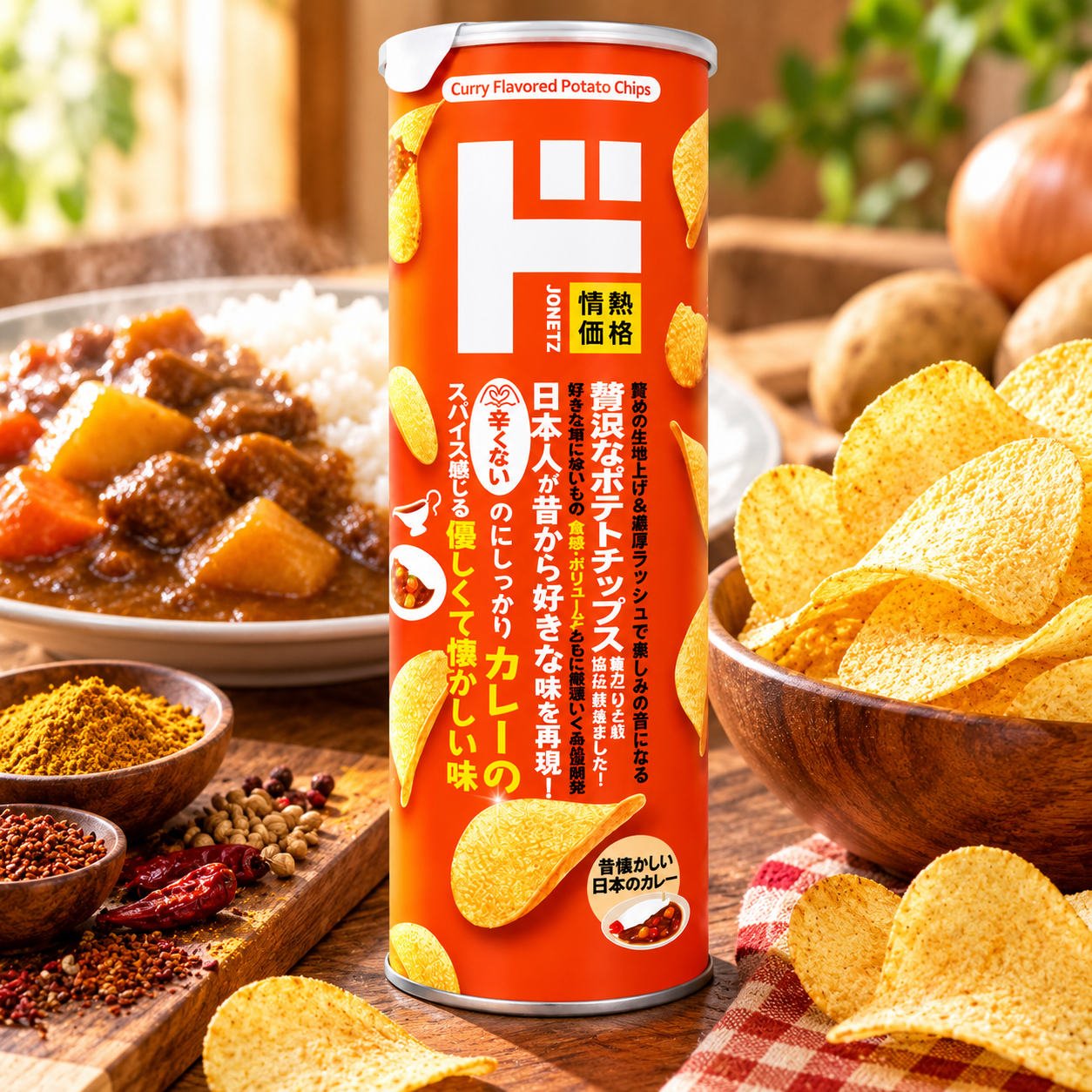 돈키호테 오리지널 포테토칩 감자칩 캐니스터 카레맛 150g