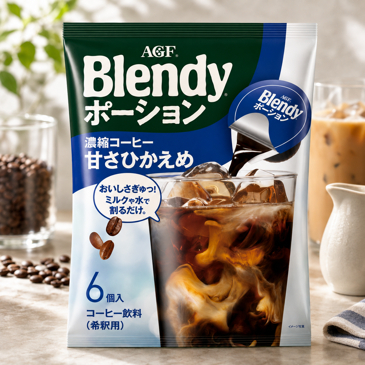 AGF Blendy 블렌디 액상 포션커피 저당 라이트슈가 18g 6개입