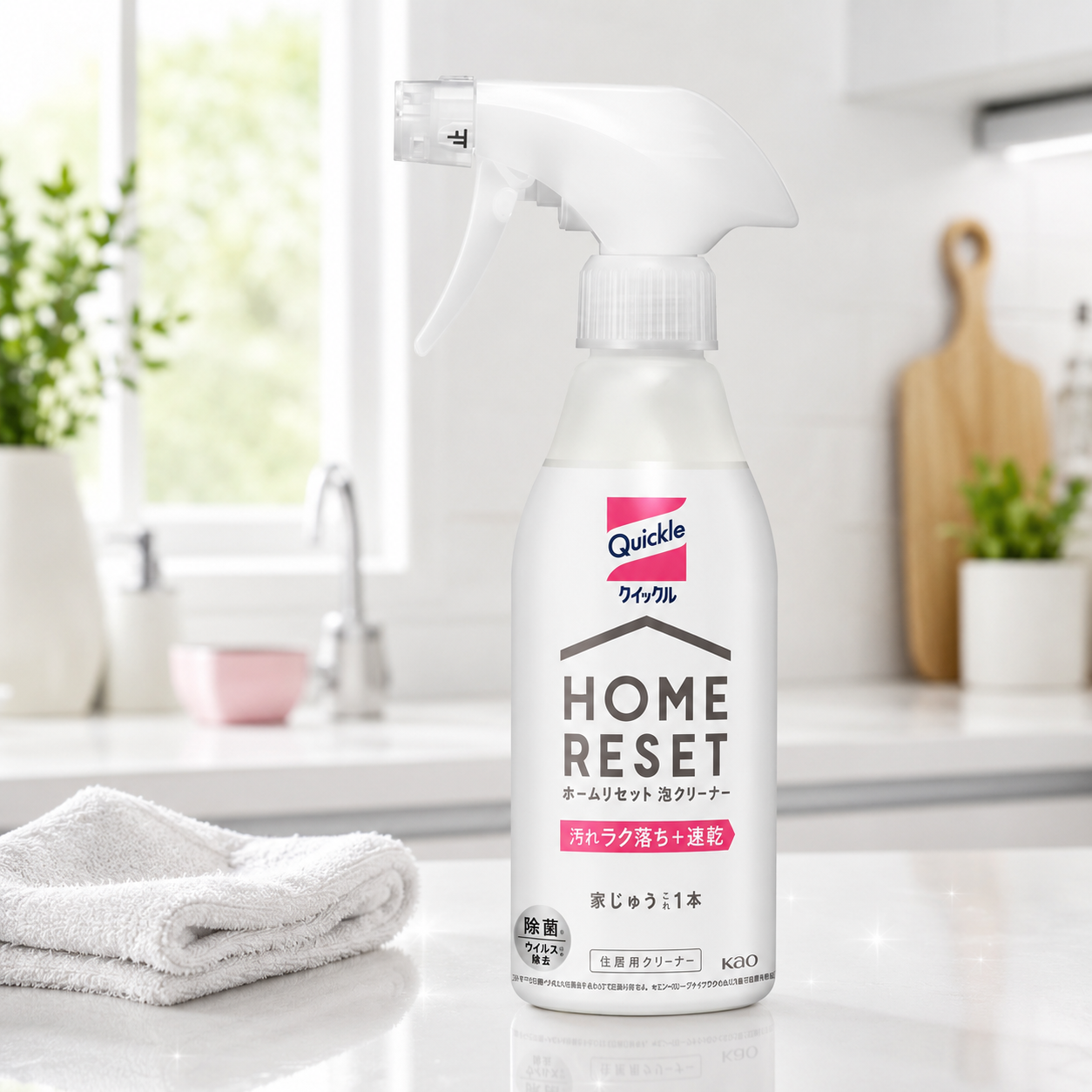 일본 카오 퀵클 홈리셋 다목적 거품 클리너 본품 300ml