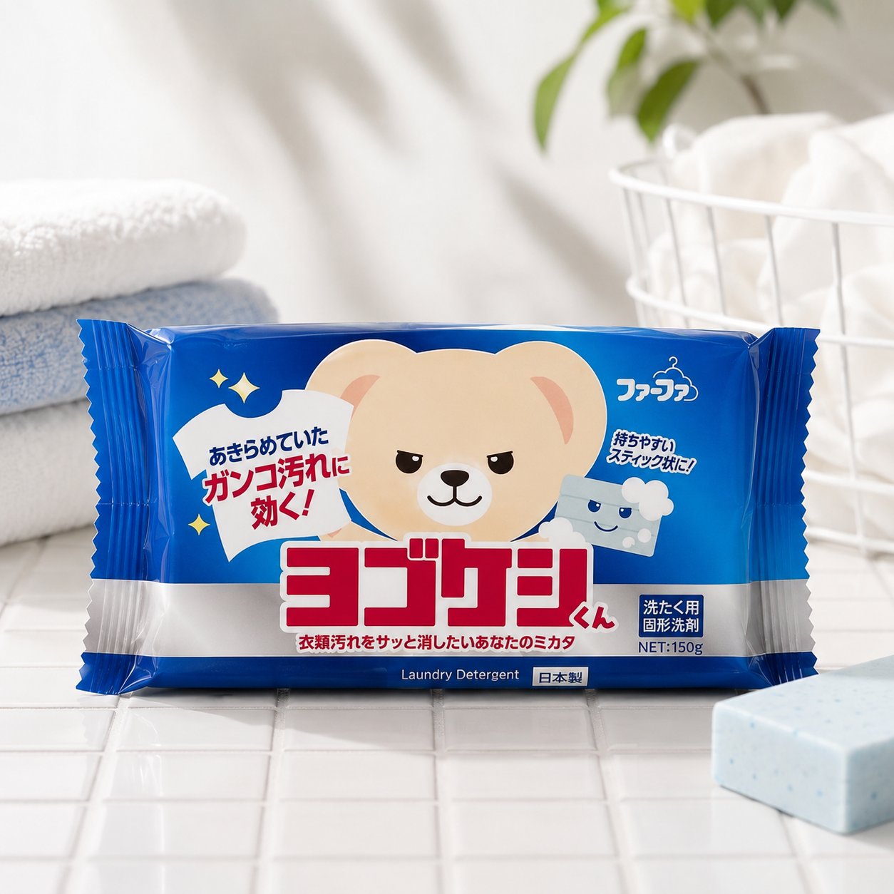 일본 파파 요고케시군 부분세탁 고형세제 빨래비누 150g
