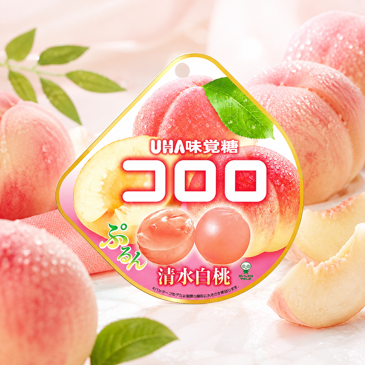 UHA미각당 코로로 과일 젤리 시미즈백도 복숭아맛 40g