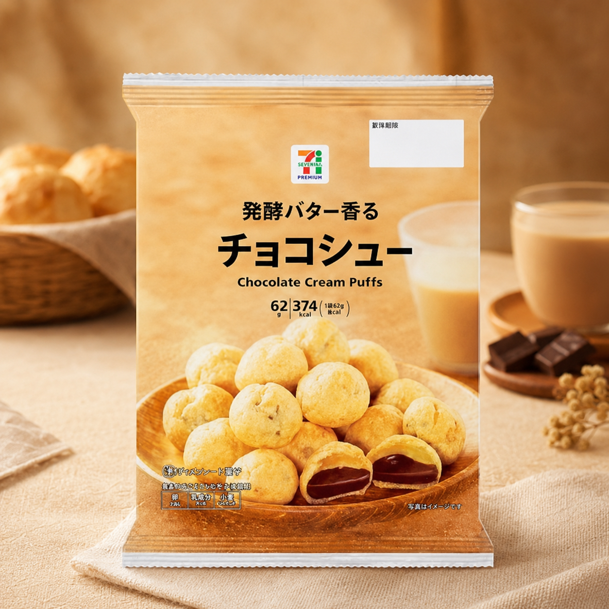 일본 세븐일레븐 초코슈 홈런볼 편의점 간식 62g