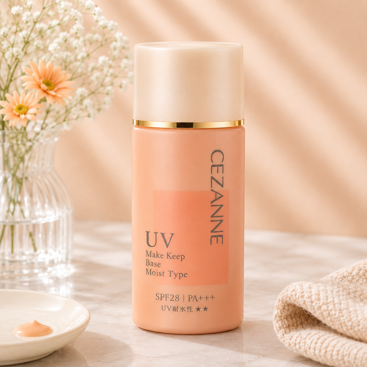일본 세잔느 메이크업 킵 베이스 보습타입 오렌지베이지 30ml 피지 번들거림 방지
