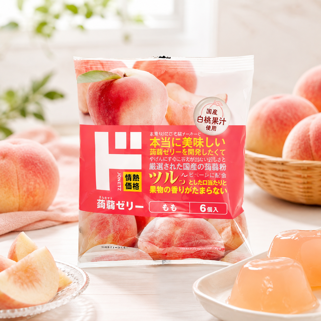 일본 돈키호테 오리지널 곤약젤리 복숭아맛 6개입 120g