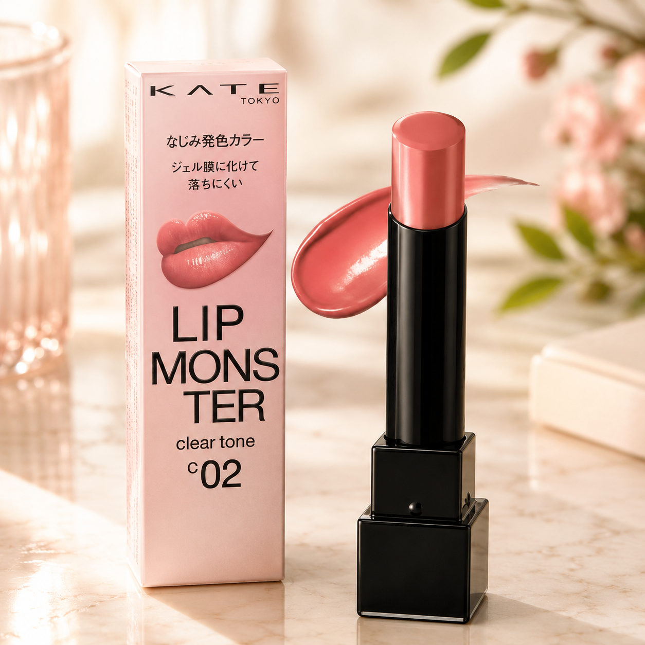 일본 케이트 립몬스터 클리어톤 립스틱 C02 파우 몬스터 3g