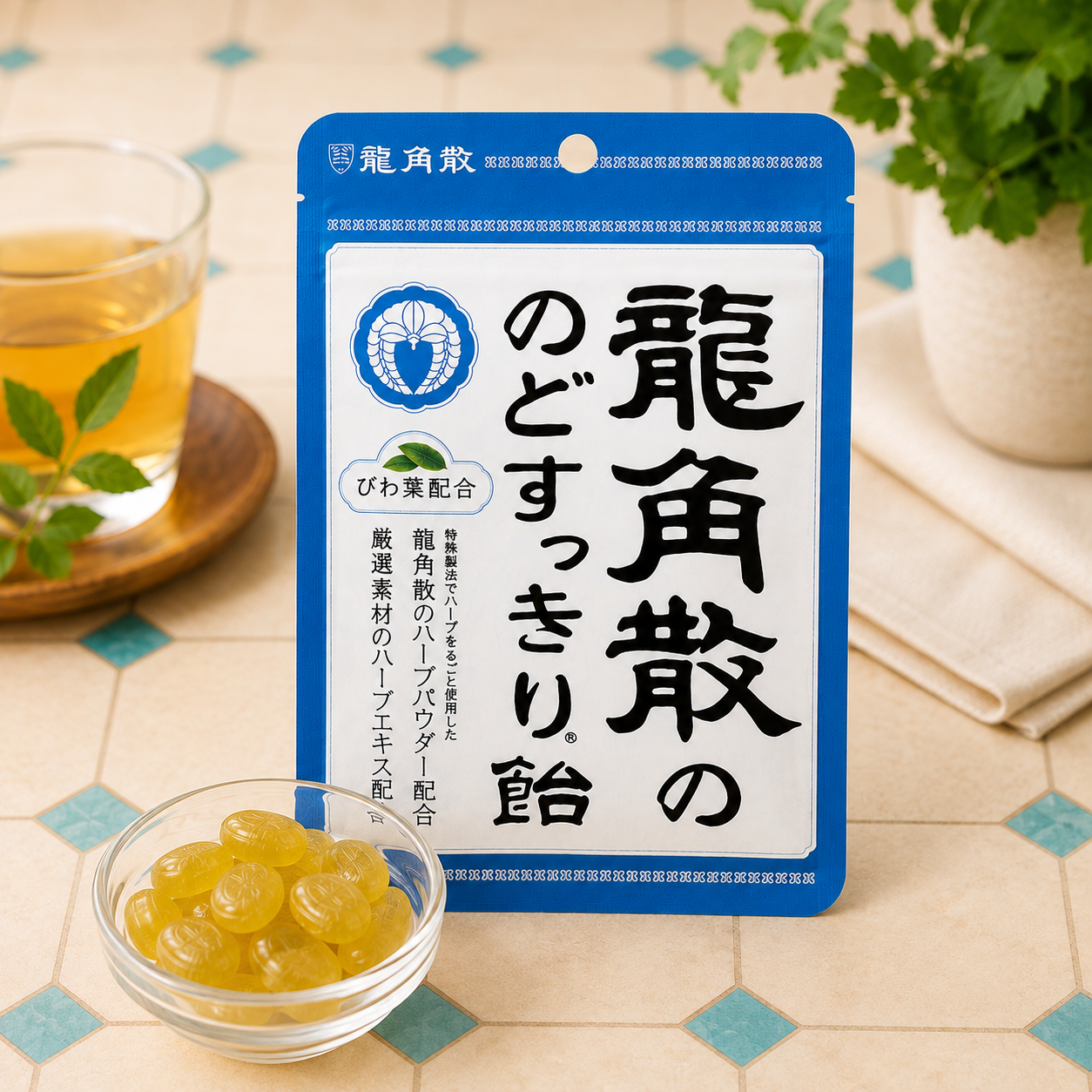 일본 사탕 용각산 목캔디 오리지널 파우치 100g