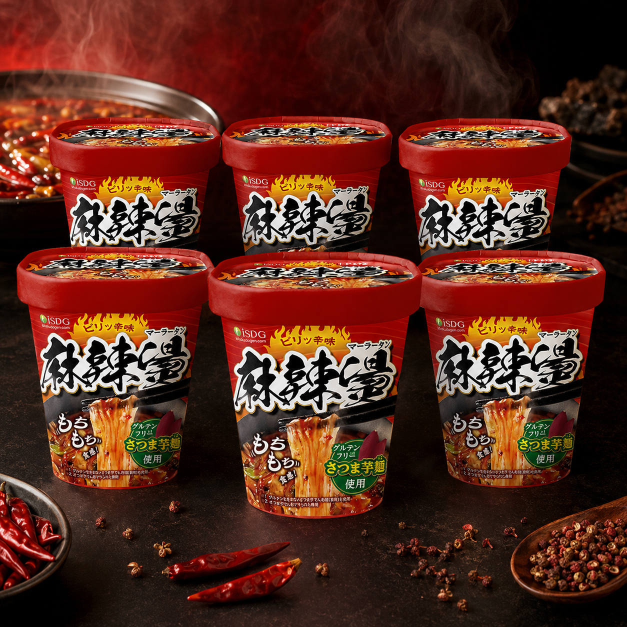 일본 대용량 세트 ISDG 중화방 매운 마라탕 당면 컵라면 88g 6개