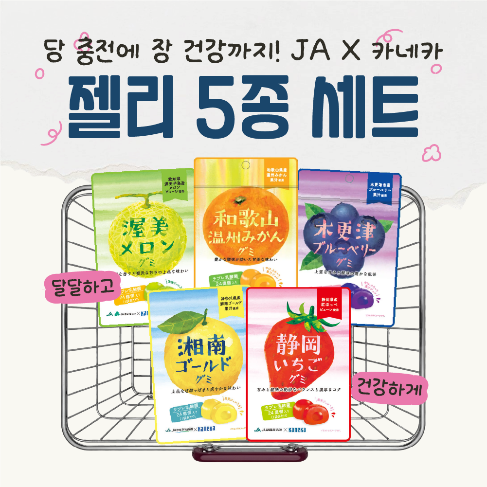 일본 세트 상품 JAx카네카 라브레 유산균 과일 젤리 5종